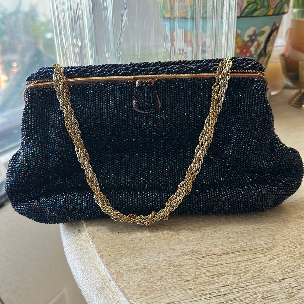 Hand beaded Vintage purse, made by Josef hand beaded in France